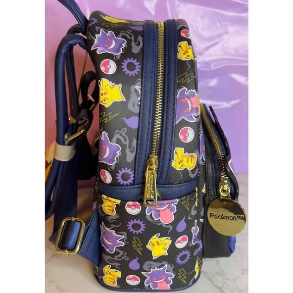 Loungefly Pokémon Pikachu & Gengar Mini Backpack New With Tags 2023 - Picture 4 of 10